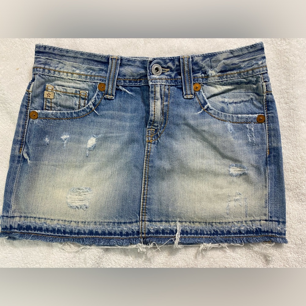 Big Star denim mini jean skirt size 27 western wear cowboycore